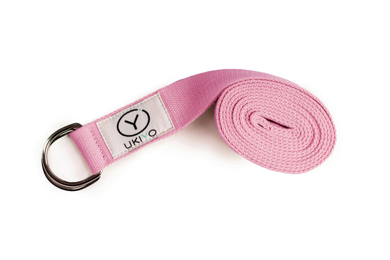 8 Foot Yoga Strap - pink
